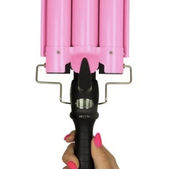 Allure 3 Barrel Curling Iron Hair Crimper: Dual Voltage Three Barrels Hair Waver - Picture 9 of 11